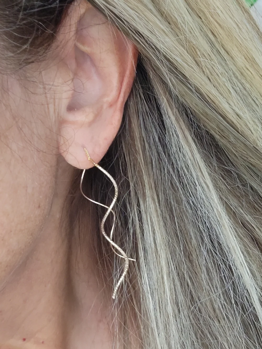 Weightless Twisted Front/Back Threader Drop Earrings - Women Jewelry